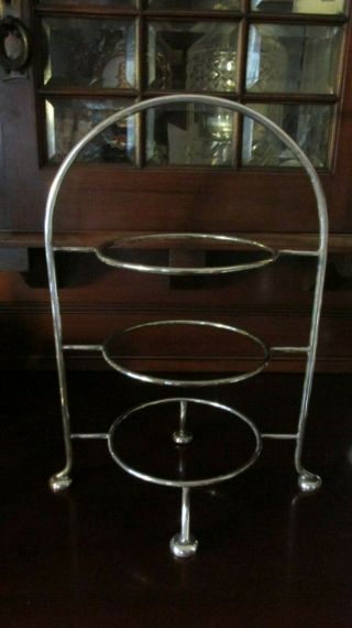 Vintage Walker & Hall Silver Plated 3 Tier Afternoon Tea/cake Stand