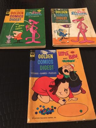 Golden Comics Digest,  3 total,  2 The Pink Panther,  1 Littke Lulu and Tubby 2
