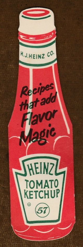 Vintage Heinz Ketchup Bottle Shaped Memorabilia With Recipes