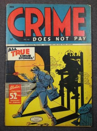 Crime Does Not Pay 42 Electrifying Cover Art.