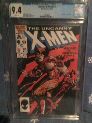 The Uncanny X - Men 212 Cgc 9.  4