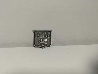 Vintage Cyclists Tour Club Sterling Silver Medal Pin
