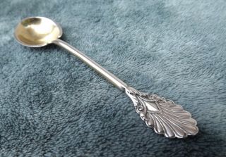 Grecian By Gorham 3 3/4 " Coin Silver Master Salt Spoon 