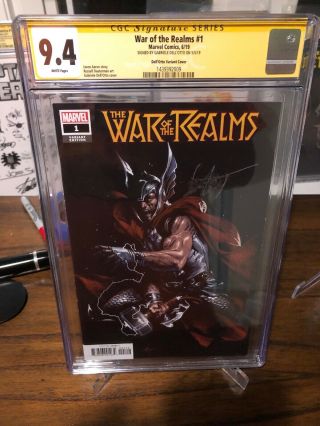 War Of The Realms 1 Cgc 9.  4 Ss Gabriele Dell Otto 1:10 Avengers Thor Not 9.  8