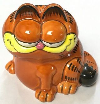 Garfield Ceramic Enesco Figure Cartoon Orange Cat Sitting Jim Davis Japan 1981