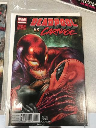 Deadpool Vs Carnage 1 - 4 2014 - Nm - 9.  2 1st Standard Cover Glenn Fabry Versus