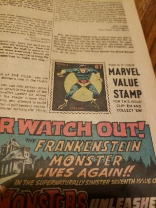 Incredible Hulk 180 Marvel Value Stamp Intact 1st Cameo Wolverine 7
