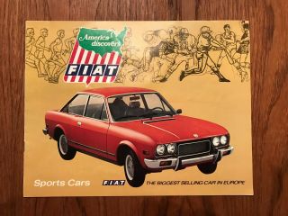 1973 America Discovers Fiat Sports Cars Brochure - Advertising Dealer Book