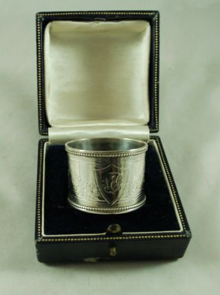 Victorian Silver Napkin Ring Sheffield 1892 17g Boxed A70017
