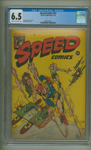 Speed Comics 41 (cgc 6.  5) C - O/w Pages; Rudy Palais; Harvey; 1946 (c 24325)