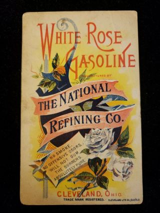 Vintage Rare White Rose Gasoline National Refining Co.  Advertising Postcard