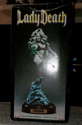 MOORE CREATIONS CHAOS LADY DEATH STATUE 1995 Brian Pulido 8