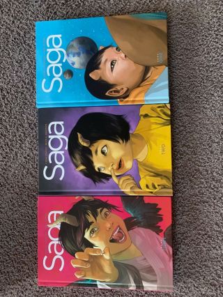 Saga Deluxe Hardcover Hc Vols 1,  2,  And 3 Vaughn And Staples