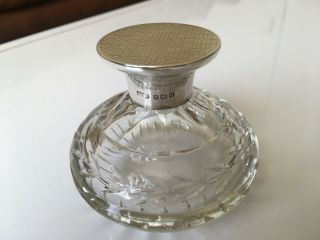 Antique Silver Cut Glass Perfum Bottle