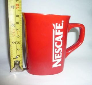 NESCAFE COFFEE Red Mug Cup MALAYSIA Promotional Standard SIDE LOGO 3.  5 