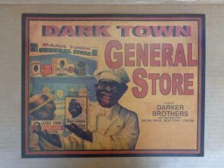 Black Americana Advertising General Store Grocery Store Display Sign