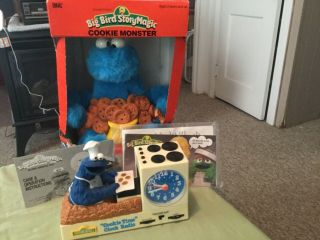 Sesame Street Storymagic Cookie Monster W/box Not Cookie Monster Clock