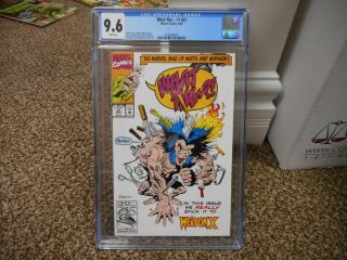 What The 21 Cgc 9.  6 Great Wolverine Cover Weapon X Marvel 1992 Nm White Pgs