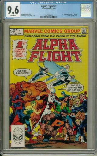 Alpha Flight 1 (marvel Comics,  1983) Cgc Graded 9.  6 White Pages