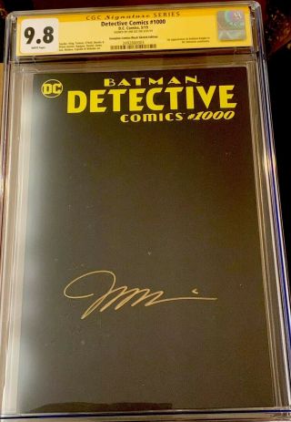 Detective Comics 1000 Cgc 9.  8 Ss Signed By Jim Lee Black Sketch Variant Dc 2019