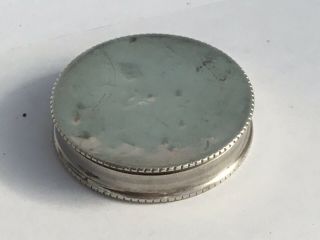 Vintage Solid Silver Circular Pill Box,  1927 5