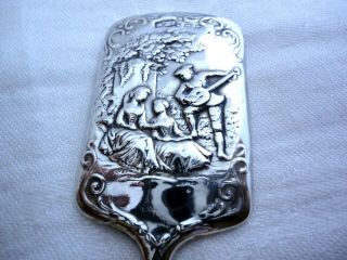 Solid Silver Miniature Chatelaine Mirror,  Birmingham C1904 Matthew John Jessop