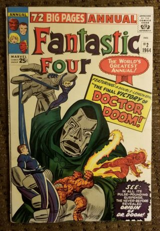 Fantastic Four Annual 2 - F,  /vf - Origin & Final Victory Of Doctor Doom