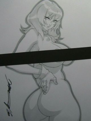 Fairchild Gen13 Girl Sexy Busty Sketch Pinup - Daikon Art
