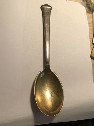 Antique Tiffany And Co Sterling Silver Salad Serving Spoon 7” Weight 62.  8 G