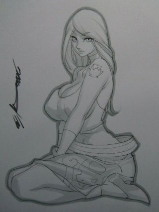 Bonne Jenet Garou Neo Geo Aes Girl Sexy Busty Sketch Pinup - Daikon Art