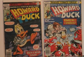 Howard The Duck 12 And 13 (may And June 1977,  Marvel) Appearance Of Kiss (a16)