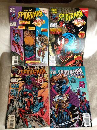 Web Of Spiderman & Spider - Man Comic Book Web Of Life 4 Part Set Kaine Flip Books