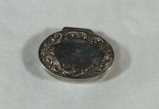 Vintage Sterling Silver Pill Box 2