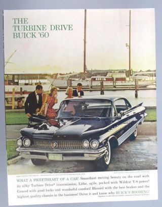 1960 Buick Electra 4 Door Riviera Ad The Turbine Drive.  Buick 