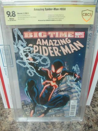 Spiderman 650 Cbcs Signed Cgc 9.  8 Humberto Ramos 1st Stealth Suit