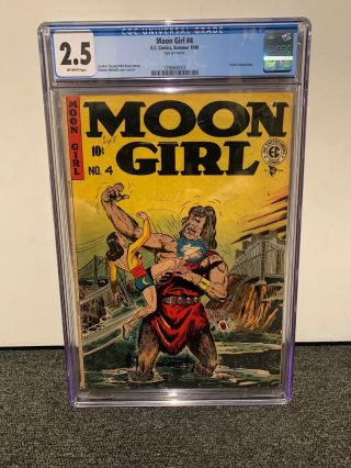 Moon Girl Golden Age Comic 4 Ec 2.  5 Cgc Cyclops Satana Moldoff Cover 1948