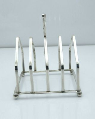 Vintage Herbst & Wassall Ny Sterling Silver 4 - Slice Toast Rack