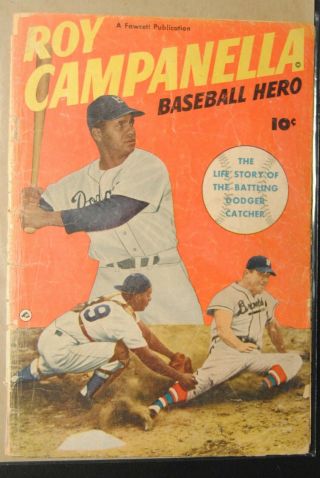 1950 Fawcett Comic Book Brooklyn Dodgers Roy Campanella Baseball Hero Life Story