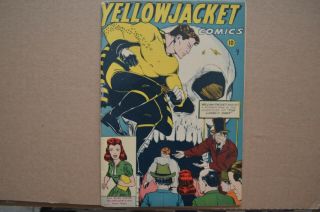 Yellowjacket 7 (vol 1) Classic Skull Cover Rare Golden Age Comic.
