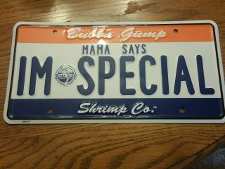 Bubba Gump Shrimp Co License Plate " Mama Says Im Special " Forrest Gump