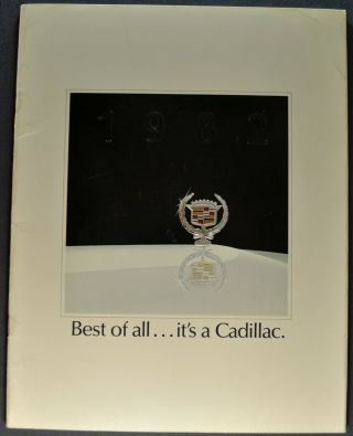 1982 Cadillac Brochure Fleetwood Brougham Deville Eldorado Seville Limousine 82