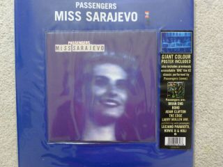 U2 Pasengers Miss Sarajevo 7 " Vinyl Set Includes Giant Poster