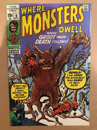 Where Monster Dwell 6,  Reprint Of First Groot