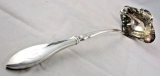 A.  E.  Lewis & Co Sheffield England Sterling Handle Silverplated Bowl Punch Ladle