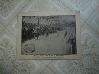 1894 Trade Card,  Chicago Bicycle Road Race,  Little Red Shoes