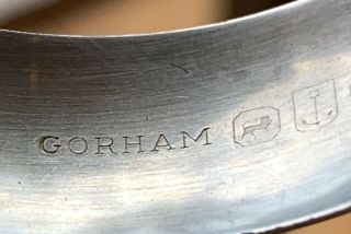 2 Rare Gorham Sterling Napkin Rings Starburst Pattern 1333 5