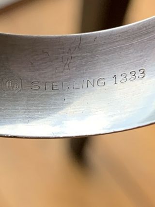 2 Rare Gorham Sterling Napkin Rings Starburst Pattern 1333 8