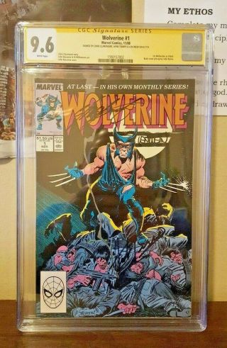 Wolverine 1 1988 Cgc 9.  6 Signed Len Wein,  Herb Trimpe,  & Chris Claremont