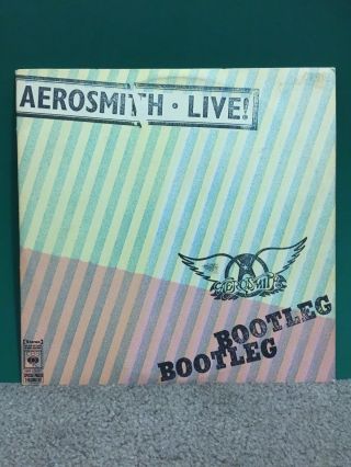 Aerosmith ‎– Live Bootleg Gatefold Lp With Poster Cbs (australian Press) 1978