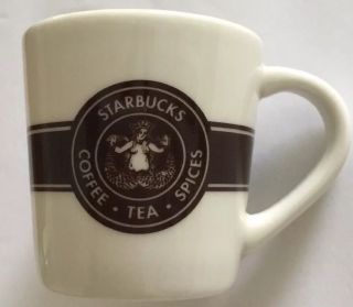 Starbucks Demitasse Brown Mermaid Logo Ceramic Cup 2016 Holiday Mini Mug 3oz Nib